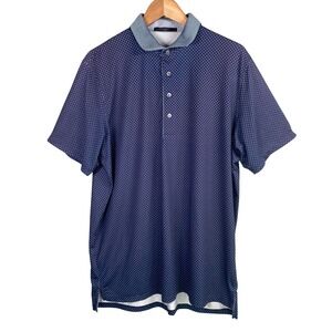 Greyson Polo Shirt Mens Large Geometric Print Performance Golf Athleisure
